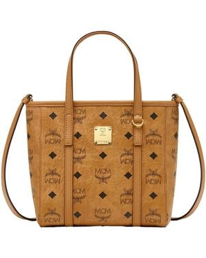 MCM Toni Top-Zip Shopper - Braun