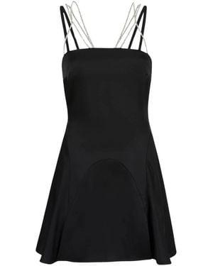 Gcds Satin Mini Jurk - Zwart