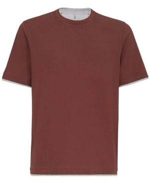 Brunello Cucinelli T-Shirts - Rouge