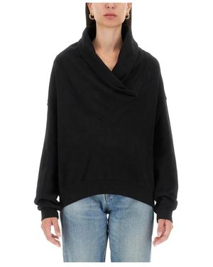 Saint Laurent Hoodies & Sweatvesten ,Zwart ,Sweatshirts