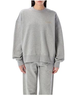 The Attico Grau melange oversize strickpullover sweatshirt
