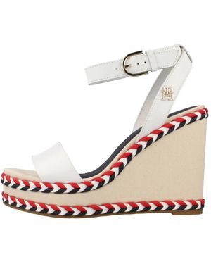 Tommy Hilfiger Sandalen Met Hoge Hak - Bruin