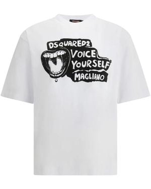 DSquared² Urban Spirit Baumwoll T-Shirt - Weiß