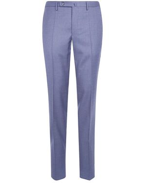 Incotex Broeken ,Blauw ,Katoen Klassieke Regular Chino