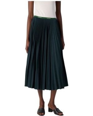 Lacoste Langer Faltenrock Mit Elastischem Bund - Schwarz