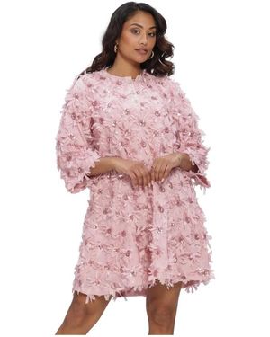 Y.A.S Kleedjes ,Roze ,Pailletten Yasabelone 3/4 Jurk