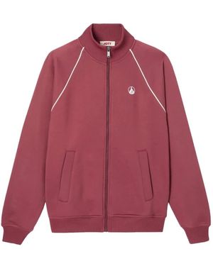 J.O.T.T Hoodies & Sweatvesten ,Rood ,Katoen Klassieke Zip-Through Jas