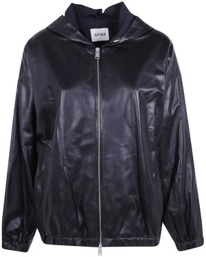 Arma Jassen ,Zwart ,Leather Jassen - Blauw