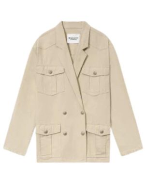 Isabel Marant Double-Breasted Coats - Natural