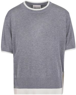 Semicouture Round-Neck Knitwear - Grey