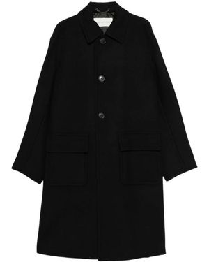 Dries Van Noten Jassen ,Zwart ,Wol Enkelrijige Jas