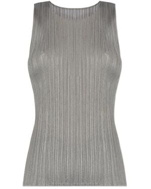 Issey Miyake Sleeveless Tops - Grey