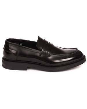 Doucal's Schoenen ,Zwart ,Leer Horse Moccasin