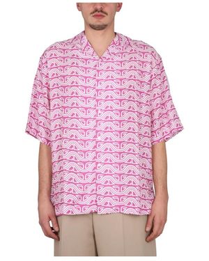 Gcds Short Sleeve Shirts - Pink