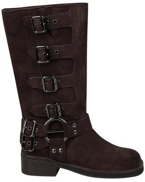 Alma En Pena. High Boots - Brown