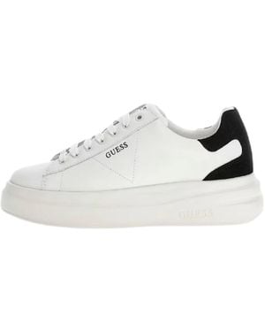 Guess Sneakers in pelle elbina per donne - Bianco