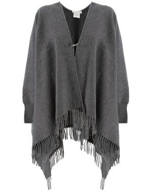 Le Tricot Perugia Ponchos - Gray
