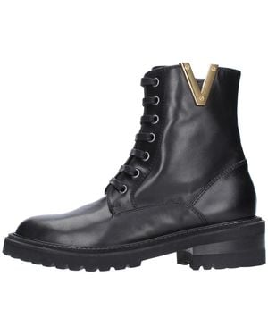 Via Roma 15 Lederstiefeletten - Schwarz