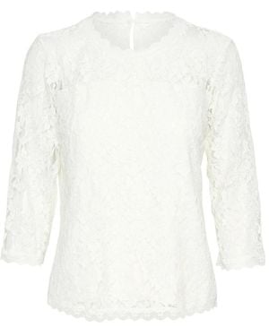 Cream Blouses - White