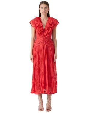 Sabina Musayev Midi Dresses - Red