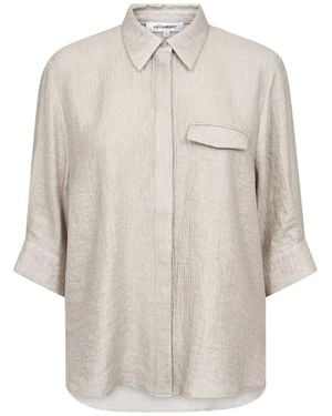 co'couture Overhemden ,Grijs ,Shirt - Naturel