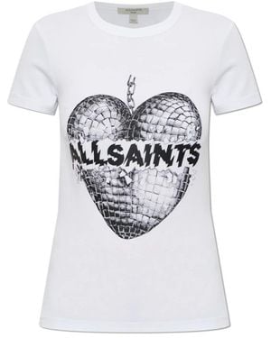 AllSaints Tops ,Wit ,Katoen Reflect Stevie T-Shirt