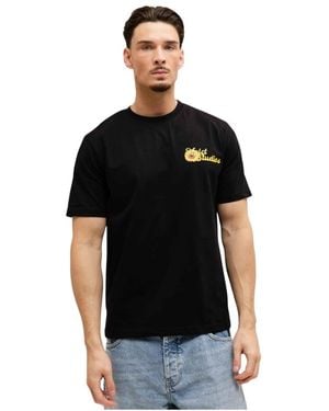 Xplct Studios Tops ,Zwart ,Katoen Flowers T-Shirt