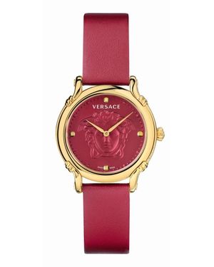 Versace Safety Pin 40 Mm Horloge - Rood