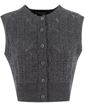 Ermanno Scervino Vests - Grey