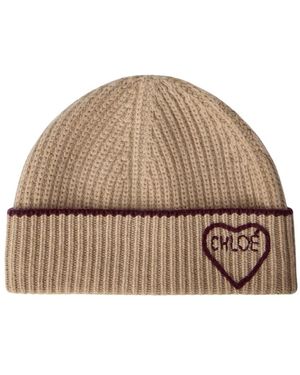 Chloé Encoeur Beanie Mütze - Braun