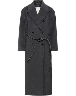 Soaked In Luxury Double-Breasted Coats - Noir