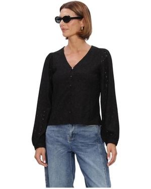 Object Objlaila L/V-Neck Top Noos - Schwarz