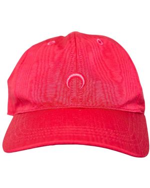 Marine Serre Accessoires ,Roze ,Katoen Geborduurde Moire Pet - Rood