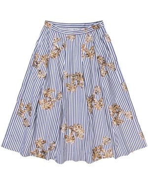 Munthe Rokken ,Veelkleurig ,Midi Rokken - Blauw