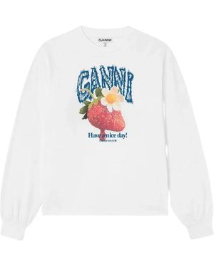 Ganni Sweatshirts - Blanco