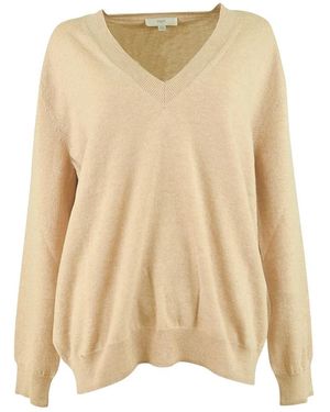 Malo Truien & Vesten ,V-Neck Truien - Naturel