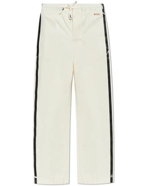 Marni Broeken ,Katoen Wijde Rechte Pijpen Broek - Naturel