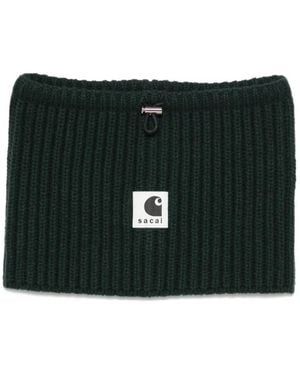 Sacai Gerippter Strick-Nackenwärmer - Schwarz