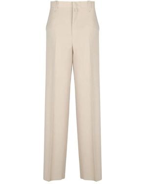 Lanvin Straight Trousers - Naturel