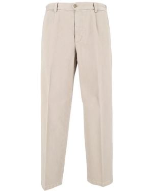 BRIGLIA Straight Trousers - Neutro