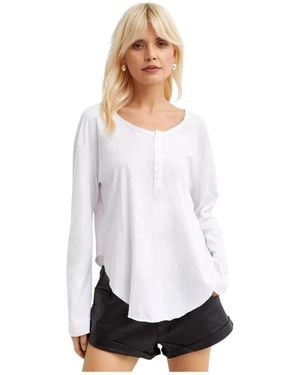 One Teaspoon Long Sleeve Tops - Blanc