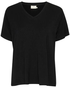 Kaffe Kafrida V-Neck T-Shirt - Zwart