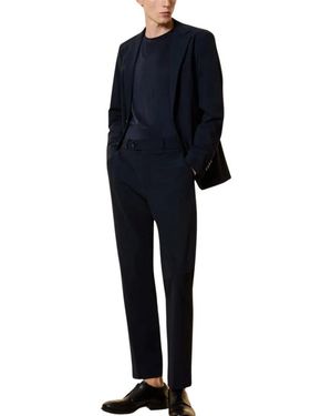 Rrd Broeken ,Blauw ,Leer Suit Broeken