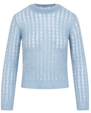 Loewe Round-Neck Knitwear - Blauw