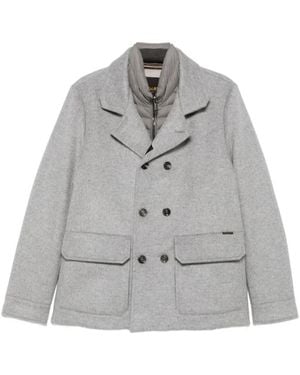 Moorer Jassen ,Grijs ,Wol Double-Breasted Coat