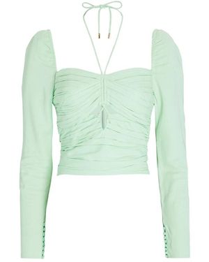 Self-Portrait Long Sleeve T-Shirts - Green
