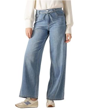 Object Objrosie Mw Wide Jeans - Blauw