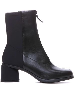 Camper Schoenen ,Zwart ,Leer Zwarte Laarzen Met Hak