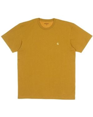 Carhartt Kurzärmeliges T-Shirt Mit Rundhalsausschnitt - Gelb