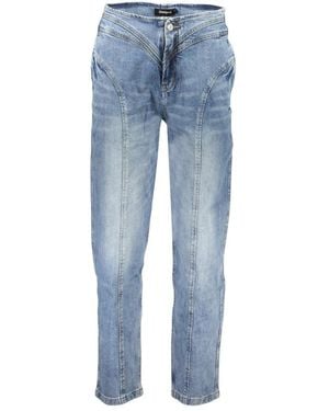 Desigual Degrad Rechte Jeans - Blauw